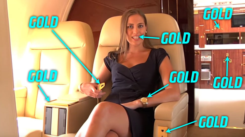 Illustration for article titled Go Inside Donald Trump's Classy Private Jet Crammed Full Of Classy Class